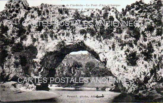 Cartes postales anciennes > CARTES POSTALES > carte postale ancienne > cartes-postales-ancienne.com Auvergne rhone alpes Ardeche Vallon Pont d'Arc