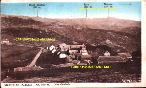 Cartes postales anciennes > CARTES POSTALES > carte postale ancienne > cartes-postales-ancienne.com Auvergne rhone alpes Ardeche Mezilhac