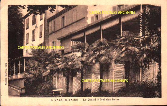 Cartes postales anciennes > CARTES POSTALES > carte postale ancienne > cartes-postales-ancienne.com Ardeche  Vals Les Bains