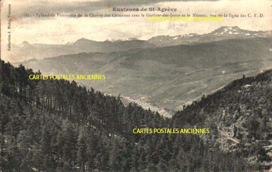 Cartes postales anciennes > CARTES POSTALES > carte postale ancienne > cartes-postales-ancienne.com Auvergne rhone alpes Ardeche Saint Agreve