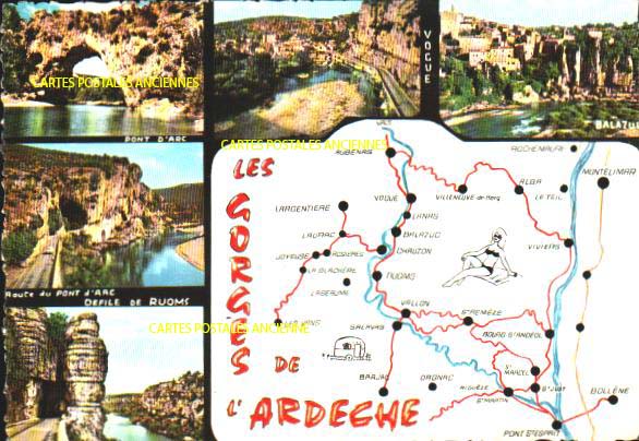 Cartes postales anciennes > CARTES POSTALES > carte postale ancienne > cartes-postales-ancienne.com Auvergne rhone alpes Ardeche Vallon Pont D Arc