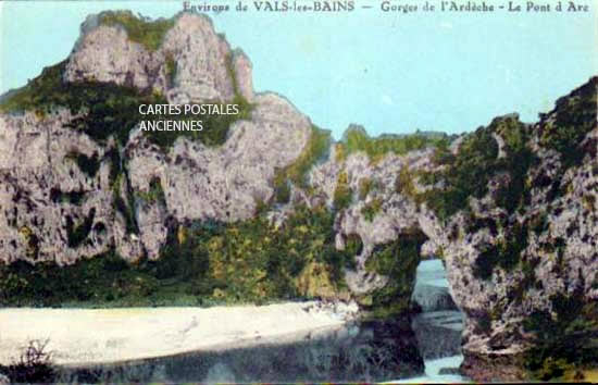 Cartes postales anciennes > CARTES POSTALES > carte postale ancienne > cartes-postales-ancienne.com Auvergne rhone alpes Ardeche Vallon Pont D Arc