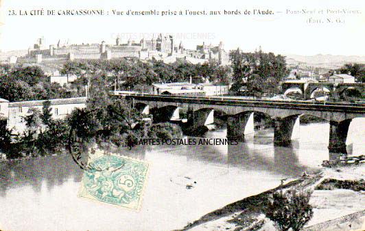 Cartes postales anciennes > CARTES POSTALES > carte postale ancienne > cartes-postales-ancienne.com Occitanie Aude Carcassonne