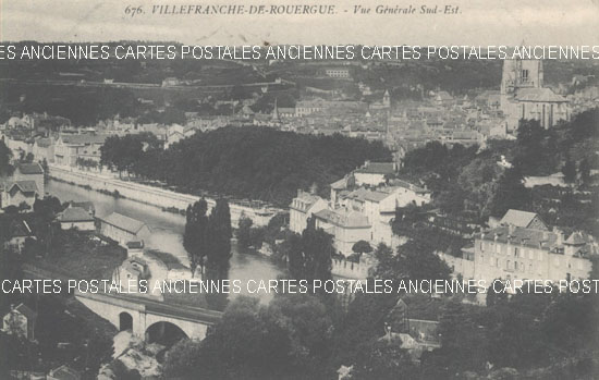 Cartes postales anciennes > CARTES POSTALES > carte postale ancienne > cartes-postales-ancienne.com Occitanie Aveyron Villefranche De Rouergue
