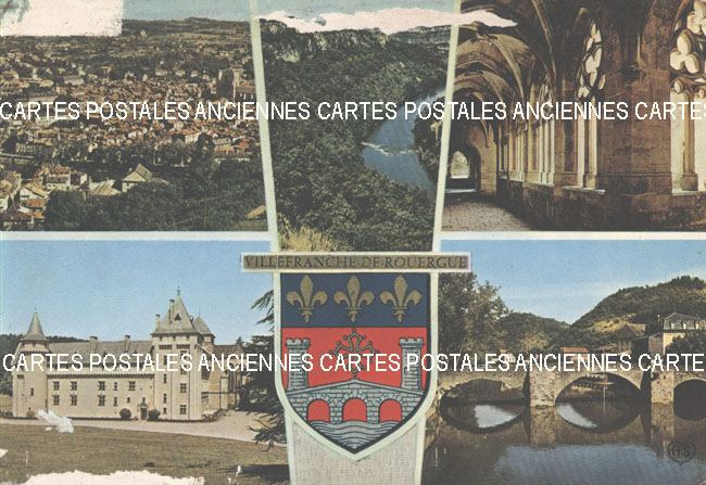 Cartes postales anciennes > CARTES POSTALES > carte postale ancienne > cartes-postales-ancienne.com Occitanie Aveyron Villefranche De Rouergue