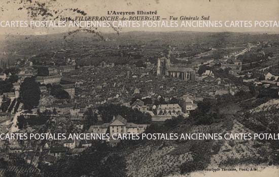 Cartes postales anciennes > CARTES POSTALES > carte postale ancienne > cartes-postales-ancienne.com Occitanie Aveyron Villefranche De Rouergue