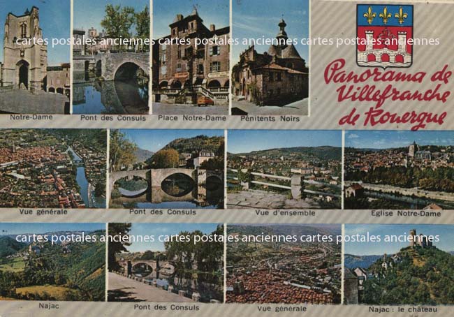 Cartes postales anciennes > CARTES POSTALES > carte postale ancienne > cartes-postales-ancienne.com Occitanie Aveyron Villefranche De Rouergue