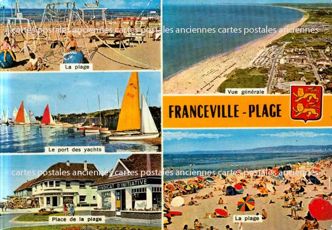 Cartes postales anciennes > CARTES POSTALES > carte postale ancienne > cartes-postales-ancienne.com Normandie Calvados Merville Franceville Plag