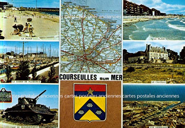 Cartes postales anciennes > CARTES POSTALES > carte postale ancienne > cartes-postales-ancienne.com Normandie Calvados Courseulles Sur Mer