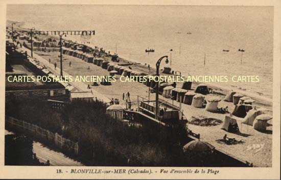 Cartes postales anciennes > CARTES POSTALES > carte postale ancienne > cartes-postales-ancienne.com Normandie Calvados Blonville Sur Mer