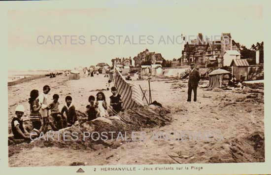 Cartes postales anciennes > CARTES POSTALES > carte postale ancienne > cartes-postales-ancienne.com Normandie Hermanville Sur Mer