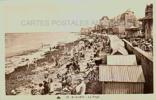 Cartes postales anciennes > CARTES POSTALES > carte postale ancienne > cartes-postales-ancienne.com Normandie Calvados Saint Aubin Sur Mer