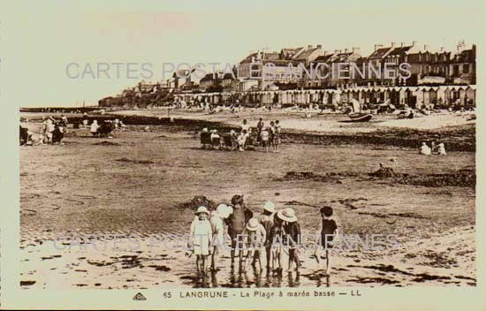Cartes postales anciennes > CARTES POSTALES > carte postale ancienne > cartes-postales-ancienne.com Normandie Langrune Sur Mer