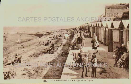 Cartes postales anciennes > CARTES POSTALES > carte postale ancienne > cartes-postales-ancienne.com Normandie Langrune Sur Mer