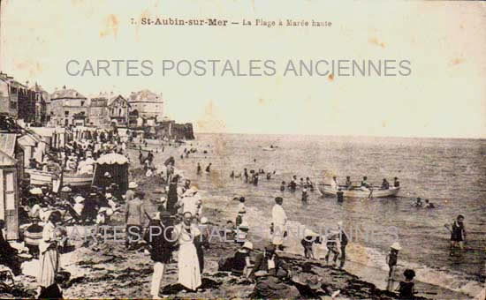 Cartes postales anciennes > CARTES POSTALES > carte postale ancienne > cartes-postales-ancienne.com Normandie Calvados Saint Aubin Sur Mer