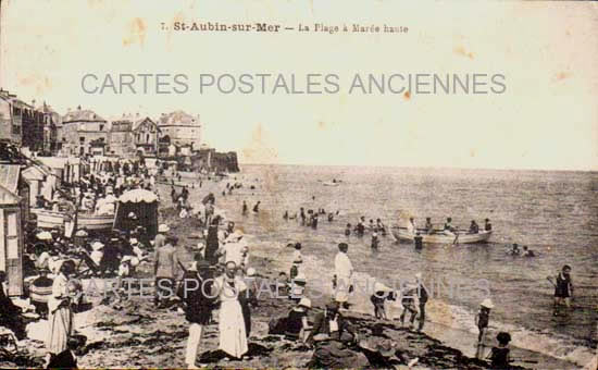 Cartes postales anciennes > CARTES POSTALES > carte postale ancienne > cartes-postales-ancienne.com Normandie Saint Aubin Sur Mer