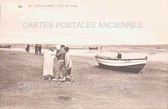 Cartes postales anciennes > CARTES POSTALES > carte postale ancienne > cartes-postales-ancienne.com Normandie Calvados Luc Sur Mer