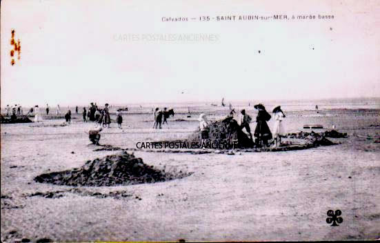 Cartes postales anciennes > CARTES POSTALES > carte postale ancienne > cartes-postales-ancienne.com Normandie Calvados Saint Aubin Sur Mer