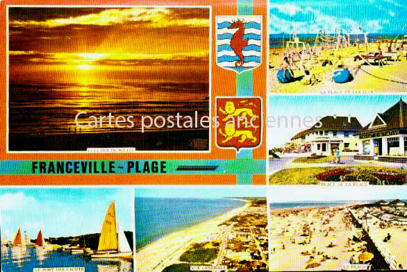 Cartes postales anciennes > CARTES POSTALES > carte postale ancienne > cartes-postales-ancienne.com Normandie Calvados Merville Franceville Plag