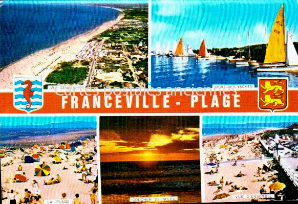 Cartes postales anciennes > CARTES POSTALES > carte postale ancienne > cartes-postales-ancienne.com Normandie Calvados Merville Franceville Plag