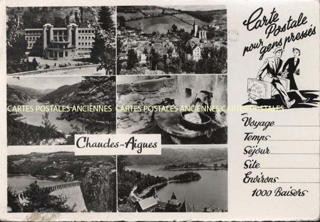 Cartes postales anciennes > CARTES POSTALES > carte postale ancienne > cartes-postales-ancienne.com Auvergne rhone alpes Cantal Chaudes Aigues