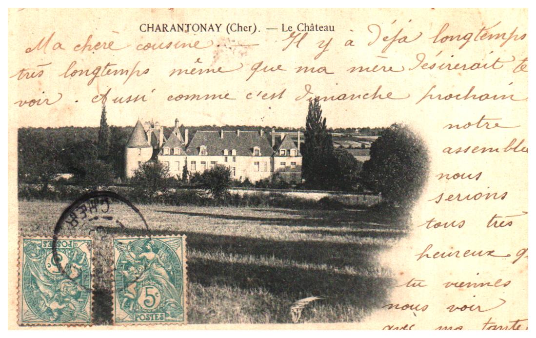 Cartes postales anciennes > CARTES POSTALES > carte postale ancienne > cartes-postales-ancienne.com Centre val de loire  Cher Charentonnay