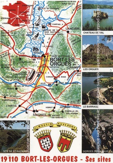 Cartes postales anciennes > CARTES POSTALES > carte postale ancienne > cartes-postales-ancienne.com Correze  Bort Les Orgues