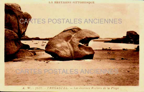 Cartes postales anciennes > CARTES POSTALES > carte postale ancienne > cartes-postales-ancienne.com Bretagne Cote d'armor Tregastel