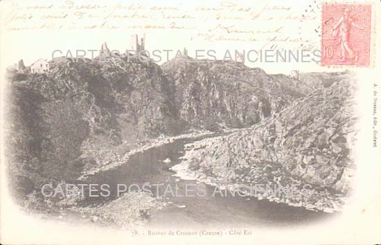 Cartes postales anciennes > CARTES POSTALES > carte postale ancienne > cartes-postales-ancienne.com Nouvelle aquitaine Creuse Crozant