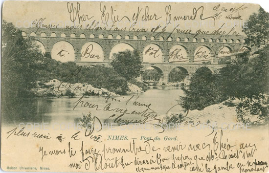 Cartes postales anciennes > CARTES POSTALES > carte postale ancienne > cartes-postales-ancienne.com Occitanie Gard Vers Pont Du Gard