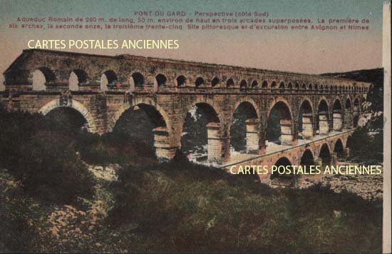 Cartes postales anciennes > CARTES POSTALES > carte postale ancienne > cartes-postales-ancienne.com Occitanie Gard Vers Pont Du Gard