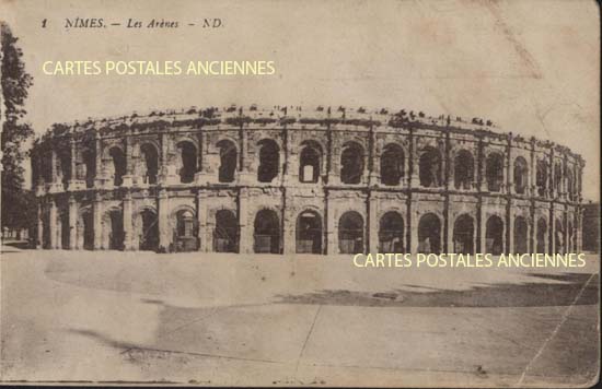 Cartes postales anciennes > CARTES POSTALES > carte postale ancienne > cartes-postales-ancienne.com Occitanie Gard Nimes
