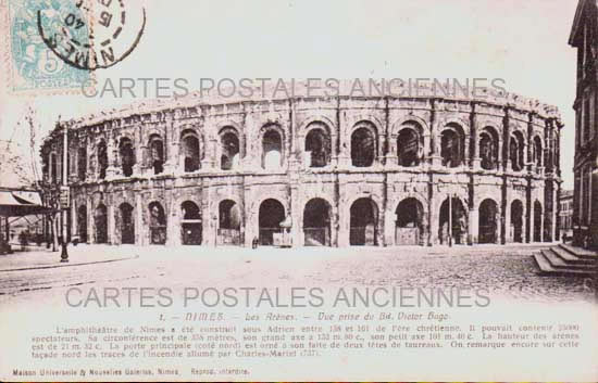 Cartes postales anciennes > CARTES POSTALES > carte postale ancienne > cartes-postales-ancienne.com Occitanie Gard Nimes