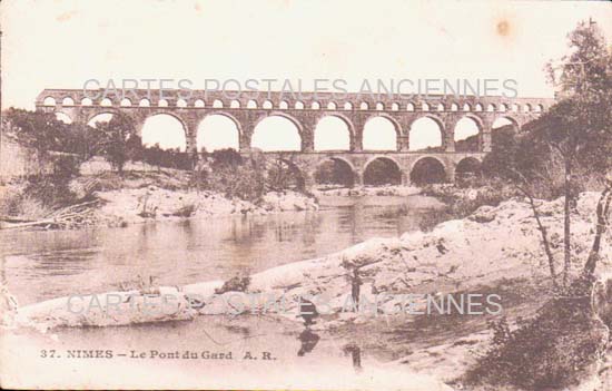 Cartes postales anciennes > CARTES POSTALES > carte postale ancienne > cartes-postales-ancienne.com Occitanie Gard Vers Pont Du Gard