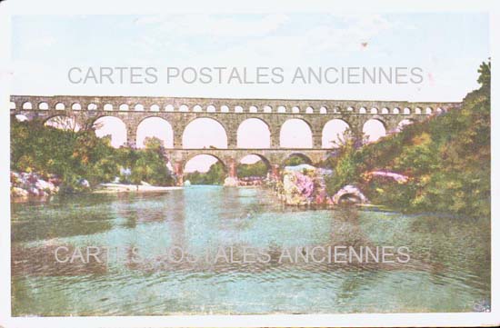 Cartes postales anciennes > CARTES POSTALES > carte postale ancienne > cartes-postales-ancienne.com Occitanie Gard Vers Pont Du Gard