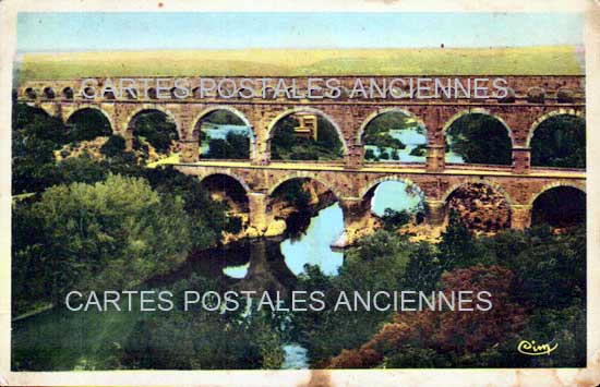 Cartes postales anciennes > CARTES POSTALES > carte postale ancienne > cartes-postales-ancienne.com Occitanie Gard Vers Pont Du Gard