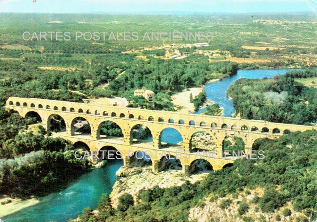 Cartes postales anciennes > CARTES POSTALES > carte postale ancienne > cartes-postales-ancienne.com Gard  Vers Pont Du Gard