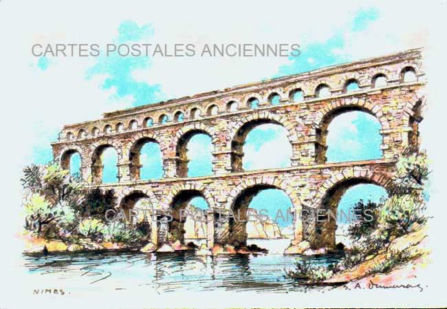 Cartes postales anciennes > CARTES POSTALES > carte postale ancienne > cartes-postales-ancienne.com Occitanie Gard Vers Pont Du Gard
