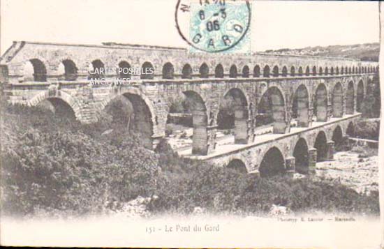 Cartes postales anciennes > CARTES POSTALES > carte postale ancienne > cartes-postales-ancienne.com Occitanie Gard Vers Pont Du Gard