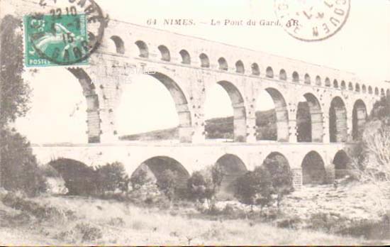 Cartes postales anciennes > CARTES POSTALES > carte postale ancienne > cartes-postales-ancienne.com Occitanie Gard Vers Pont Du Gard