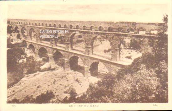 Cartes postales anciennes > CARTES POSTALES > carte postale ancienne > cartes-postales-ancienne.com Occitanie Gard Vers Pont Du Gard