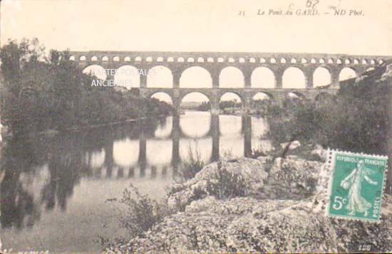 Cartes postales anciennes > CARTES POSTALES > carte postale ancienne > cartes-postales-ancienne.com Occitanie Gard Vers Pont Du Gard