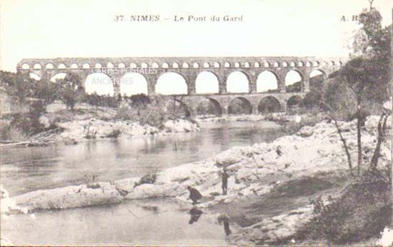 Cartes postales anciennes > CARTES POSTALES > carte postale ancienne > cartes-postales-ancienne.com Occitanie Gard Vers Pont Du Gard