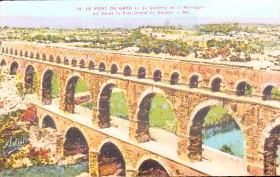 Cartes postales anciennes > CARTES POSTALES > carte postale ancienne > cartes-postales-ancienne.com Occitanie Gard Vers Pont Du Gard