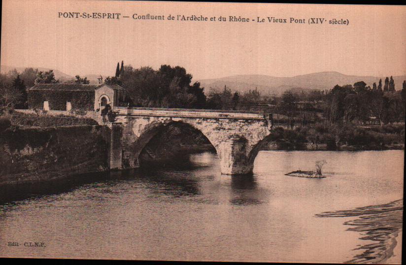 Cartes postales anciennes > CARTES POSTALES > carte postale ancienne > cartes-postales-ancienne.com Occitanie Gard Pont Saint Esprit