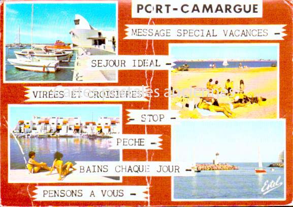Cartes postales anciennes > CARTES POSTALES > carte postale ancienne > cartes-postales-ancienne.com Gard  Port Camargue
