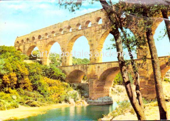 Cartes postales anciennes > CARTES POSTALES > carte postale ancienne > cartes-postales-ancienne.com Occitanie Gard Vers Pont Du Gard