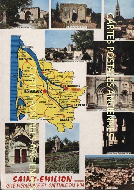 Cartes postales anciennes > CARTES POSTALES > carte postale ancienne > cartes-postales-ancienne.com Nouvelle aquitaine Saint Emilion