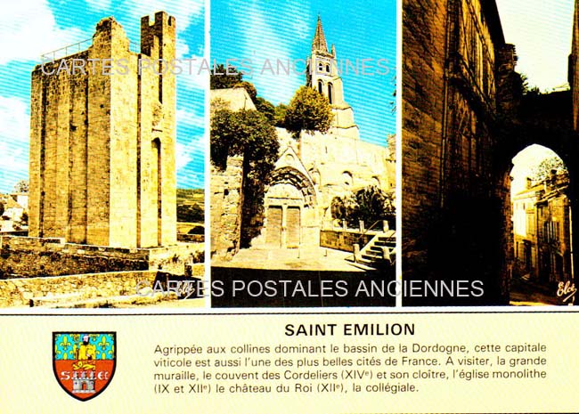 Cartes postales anciennes > CARTES POSTALES > carte postale ancienne > cartes-postales-ancienne.com Nouvelle aquitaine Saint Emilion