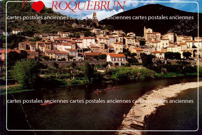 Cartes postales anciennes > CARTES POSTALES > carte postale ancienne > cartes-postales-ancienne.com Occitanie Herault Roquebrun